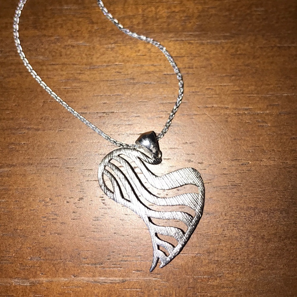 Custom silver heart pendant